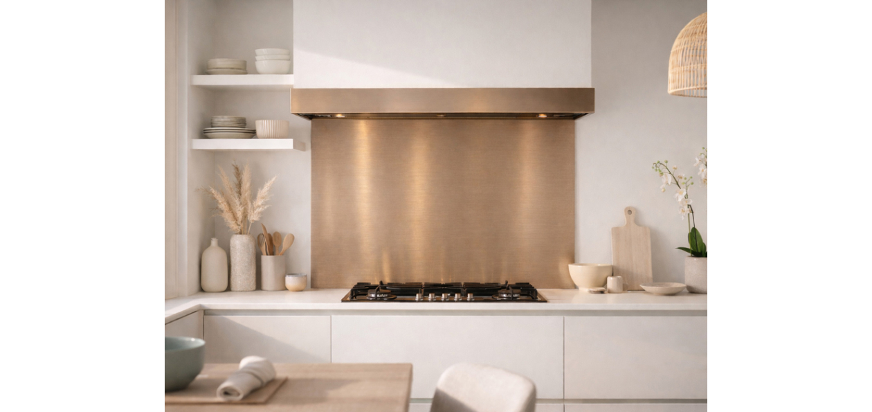Fond de hotte  Alu bronze