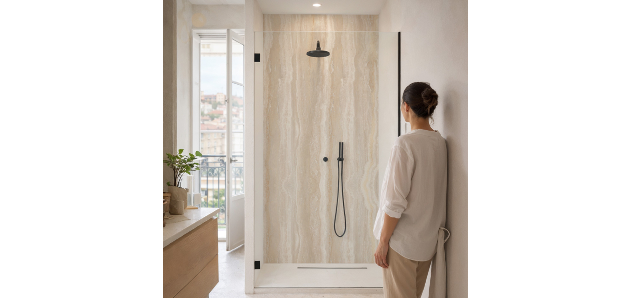 Panneau de douche :...
