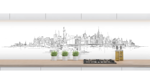 Crédence : Dessin New York 1
