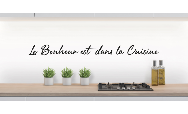 Crédence : Le bonheur est dans la cuisine 1