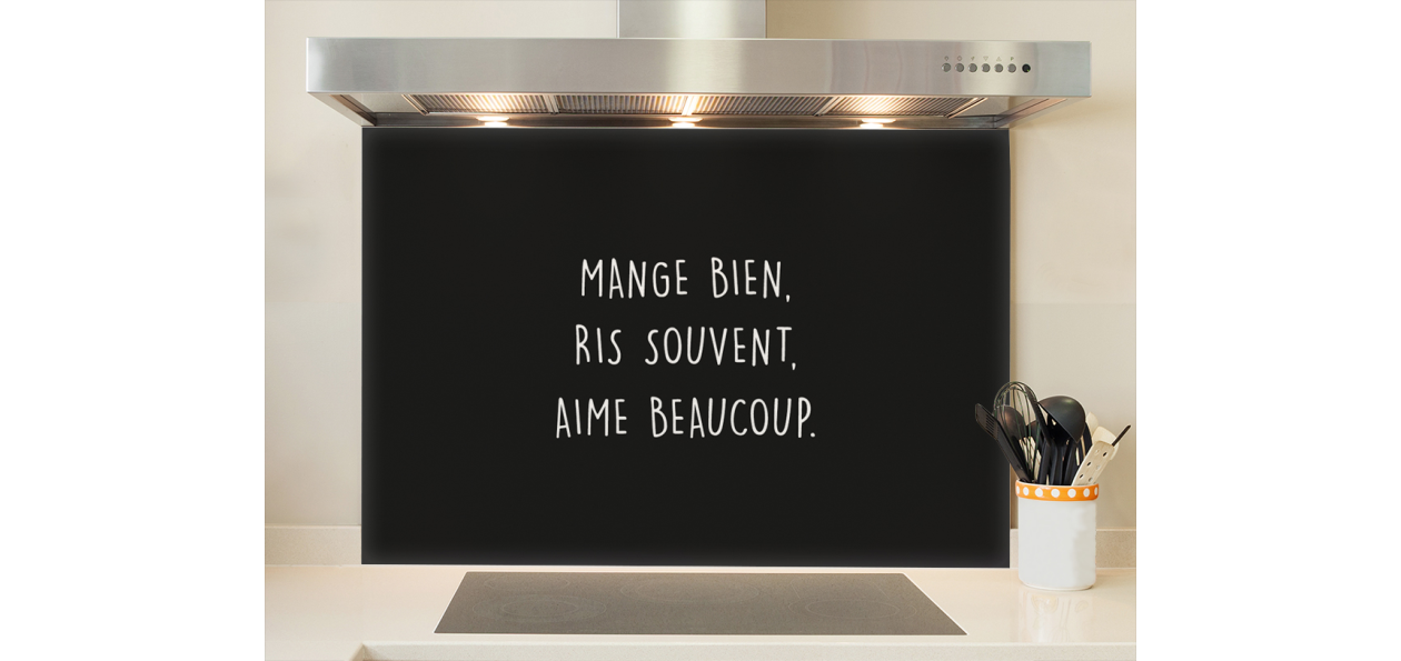 Fond de hotte : MANGE BIEN 2