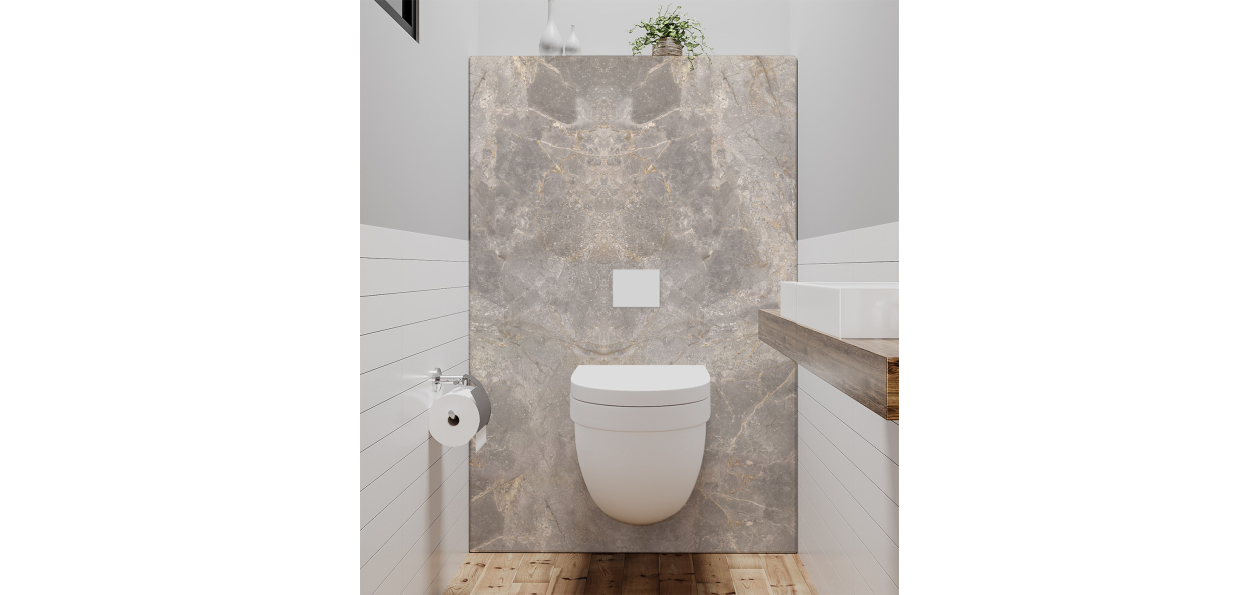 Panneau de WC : Marbre...
