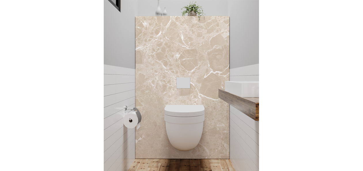 Panneau de WC : Marbre de...