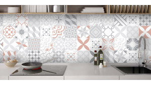 Carreaux de ciment rouge