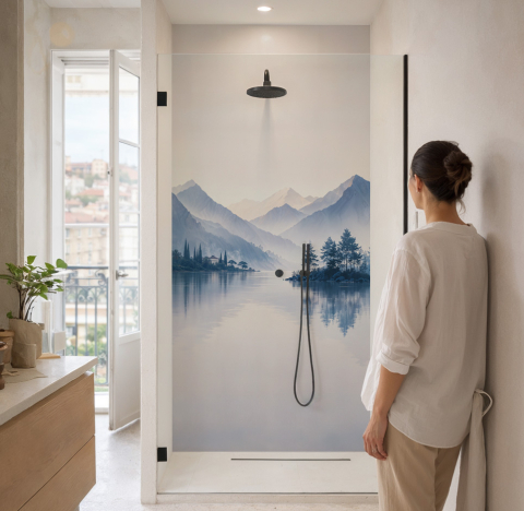 Panneau de douche : Reflets...