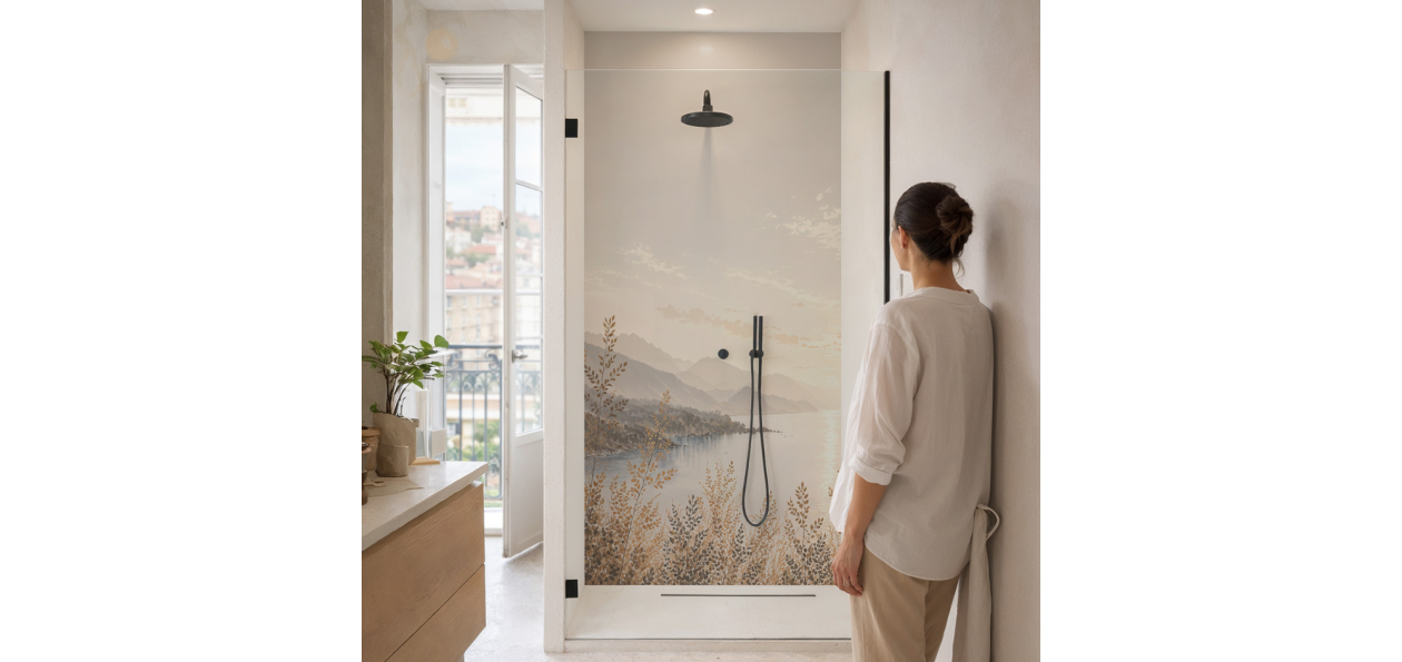 Panneau de douche : Côte...