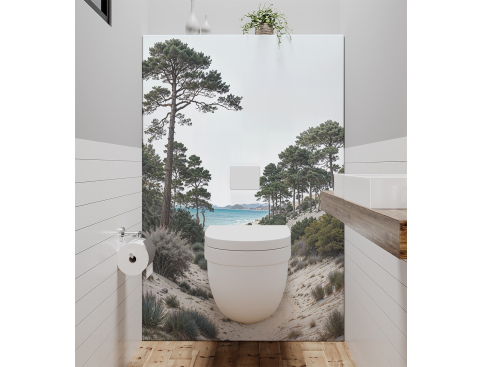 Panneau de WC : Plage sud...
