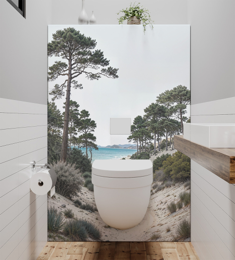 Panneau de WC : Plage sud...