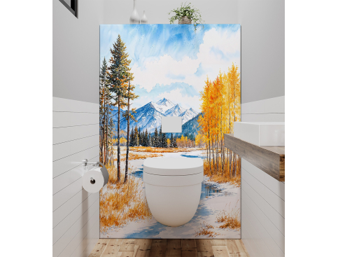 Panneau de WC : Sapin lac...