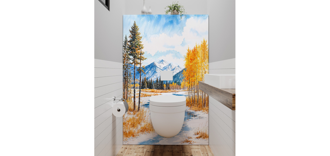 Panneau de WC : Sapin lac...