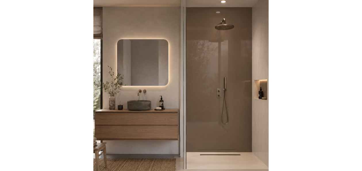 Panneau de douche : Terre...