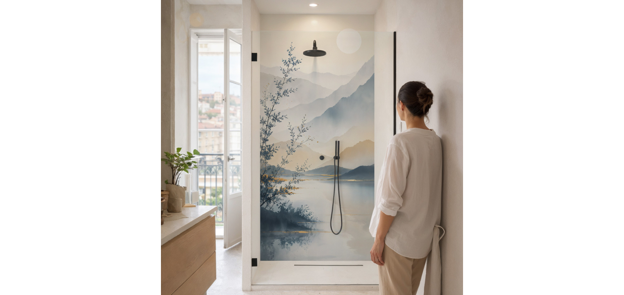 Panneau de douche :  Aurore...