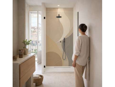 Panneau de douche : Courbe...