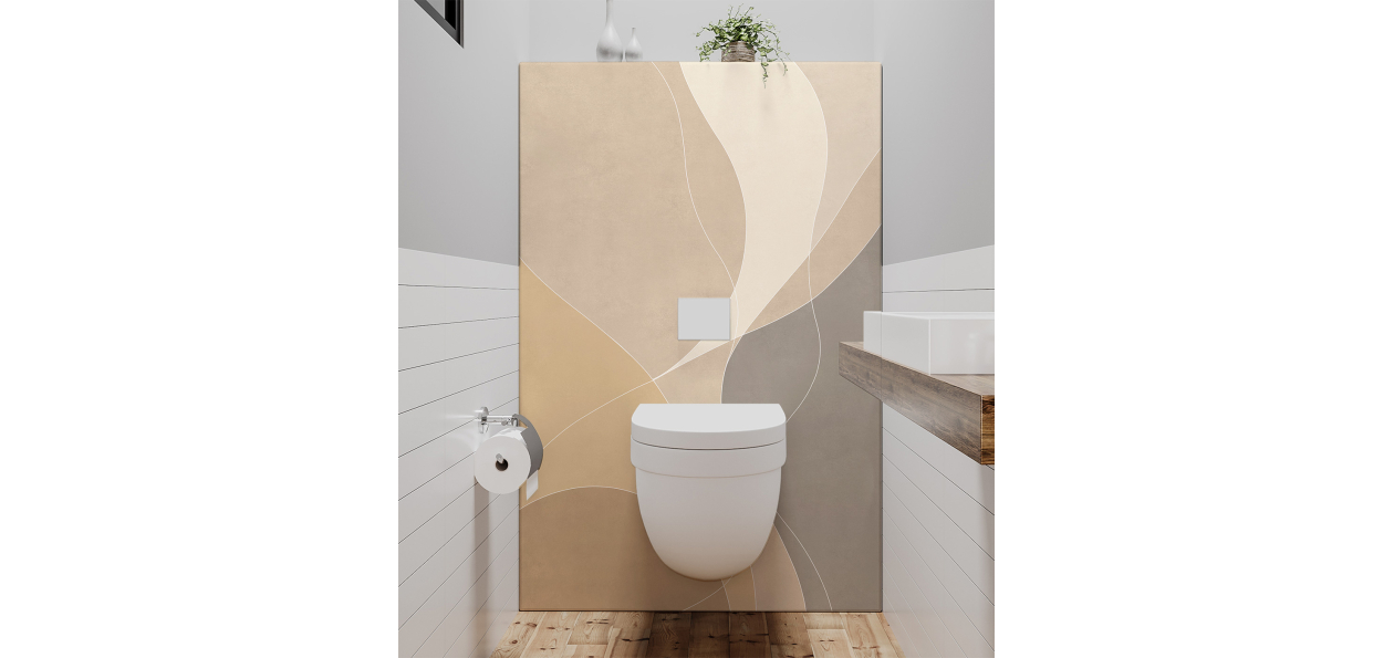 Panneau de WC : Courbe...