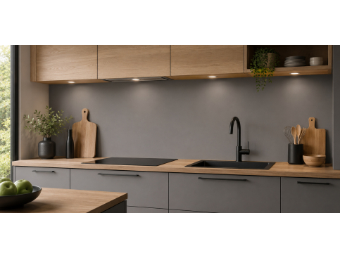 Crédence Aluminium gris