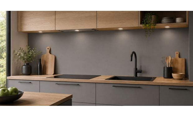 Crédence Aluminium gris