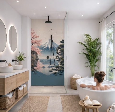 Panneau de douche : Mont...