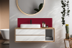 Crédence salle de bain Rouge pourpre RAL 3004