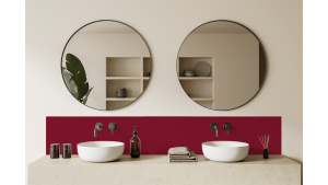 Crédence salle de bain Rouge pourpre RAL 3004