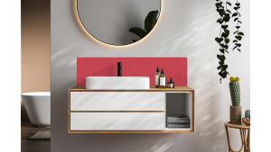 Crédence salle de bain : Rosé RAL 3017