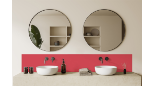 Crédence salle de bain : Rosé RAL 3017