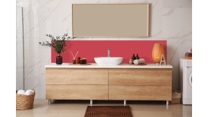 Crédence salle de bain : Rosé RAL 3017