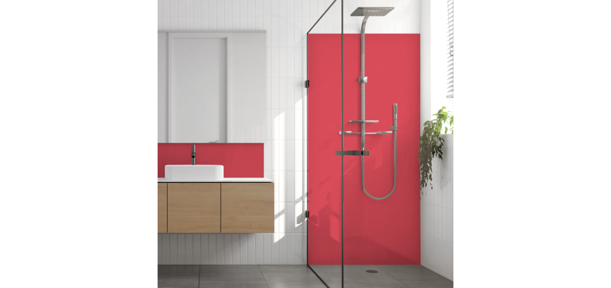 Crédence salle de bain : Rosé RAL 3017