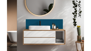 Crédence salle de bain : Gentiane nacré RAL 5025