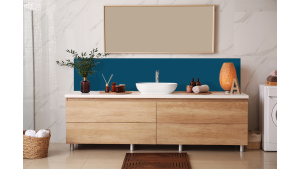 Crédence salle de bain : Gentiane nacré RAL 5025