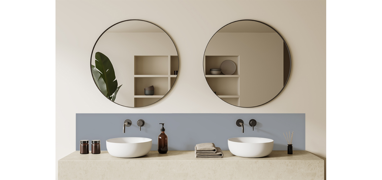 Crédence salle de bain : Telegris 4 RAL 7047
