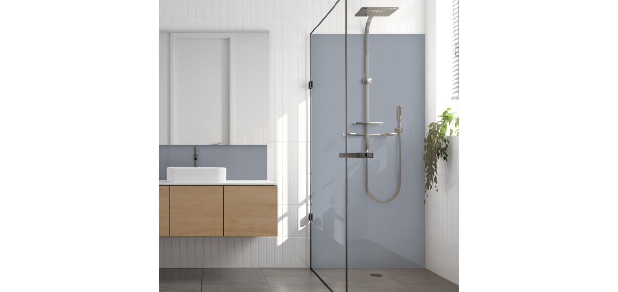 Crédence salle de bain : Telegris 4 RAL 7047
