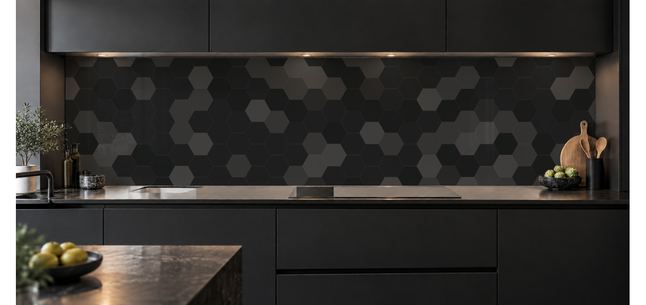 Crédence : Hexagone noir