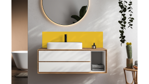 Crédence salle de bain Jaune zinc RAL 1018