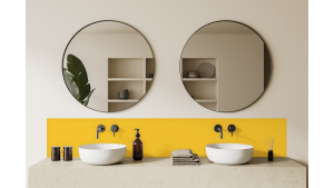 Crédence salle de bain Jaune zinc RAL 1018
