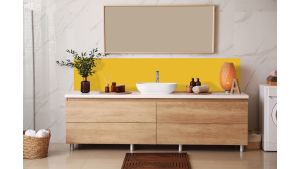 Crédence salle de bain Jaune zinc RAL 1018