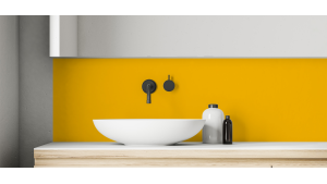 Crédence salle de bain Jaune signalisation RAL 1023