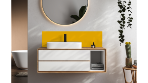 Crédence salle de bain Jaune signalisation RAL 1023