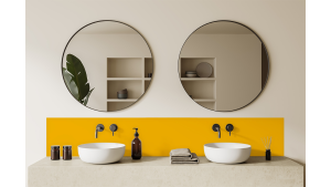 Crédence salle de bain Jaune signalisation RAL 1023