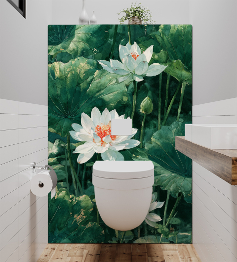 Panneau de WC : Lotus de Jade