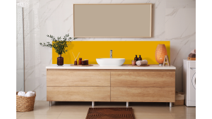 Crédence salle de bain Jaune signalisation RAL 1023