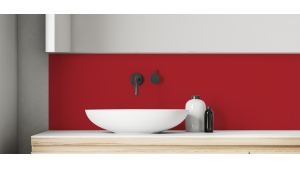 Crédence salle de bain : Rouge rubis RAL 3003