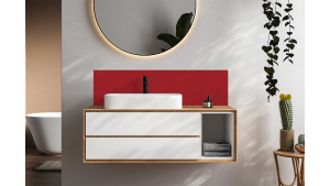 Crédence salle de bain : Rouge rubis RAL 3003