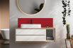 Crédence salle de bain : Rouge rubis RAL 3003