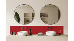 Crédence salle de bain : Rouge rubis RAL 3003