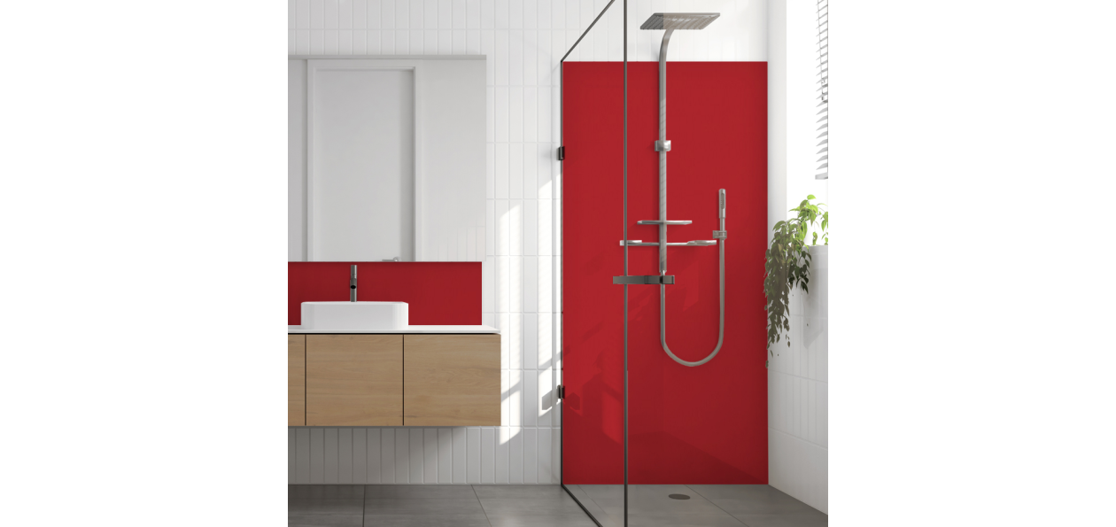 Crédence salle de bain : Rouge rubis RAL 3003