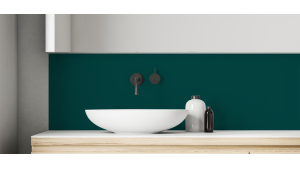 Crédence salle de bain : Vert bleu RAL 6004