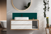 Crédence salle de bain : Vert bleu RAL 6004