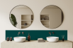 Crédence salle de bain : Vert bleu RAL 6004
