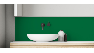 Crédence salle de bain : Vert menthe RAL 6029