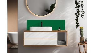 Crédence salle de bain : Vert menthe RAL 6029